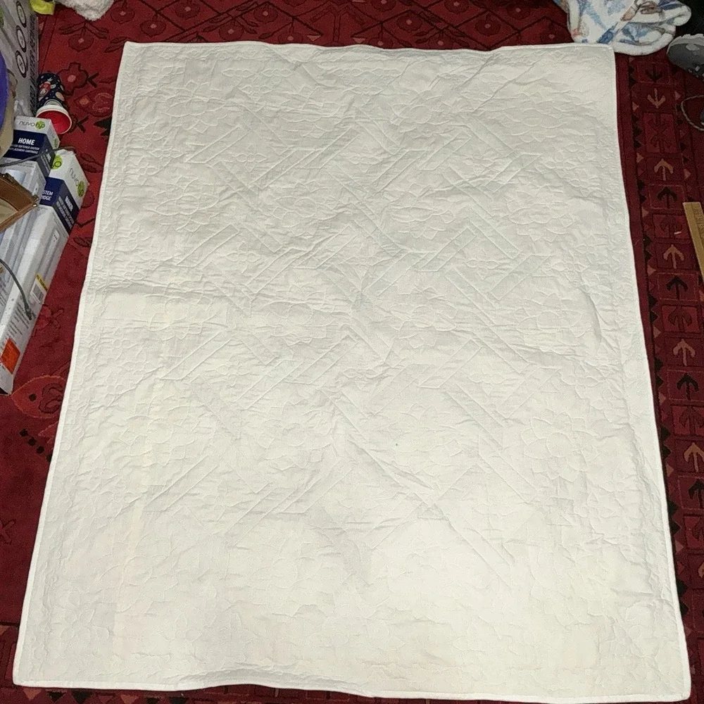 HandMade Pieced Machine‎ Quilted Quilt Floral Garden Twist 47x57